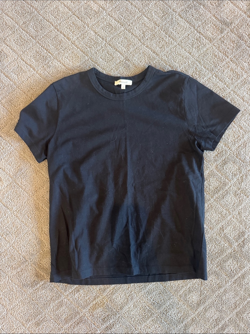 Women’s Madewell Black Crew Neck Short Sleeve Tee